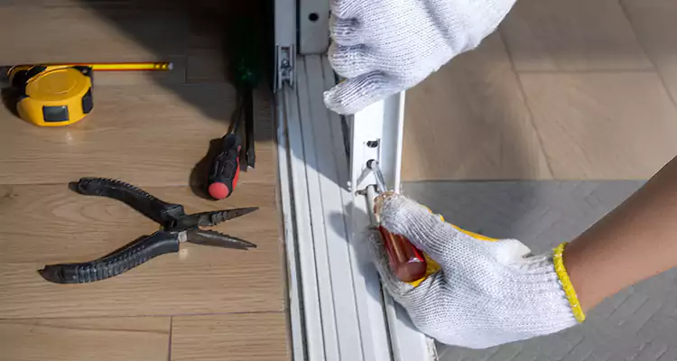 Backyard Sliding Door Track Repair in Los Altos, CA